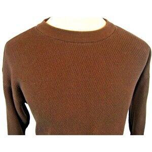 Byford London Mens Brown 100% Cotton Crewneck Pullover Sweater Size L